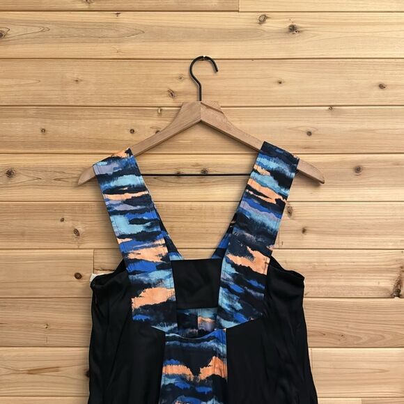 Maeve Anthropologie Size 4 V Neck Panel Tie Dye Colorblock Bar Back Maxi Dress - Picture 9 of 14